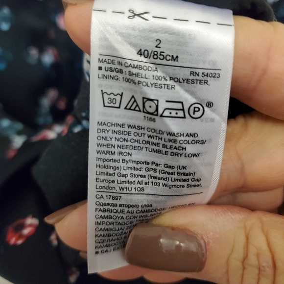 Banana Republic Floral Print Bateau Neck Open Back Dress Size 2, Cocktail Party - Picture 12 of 12